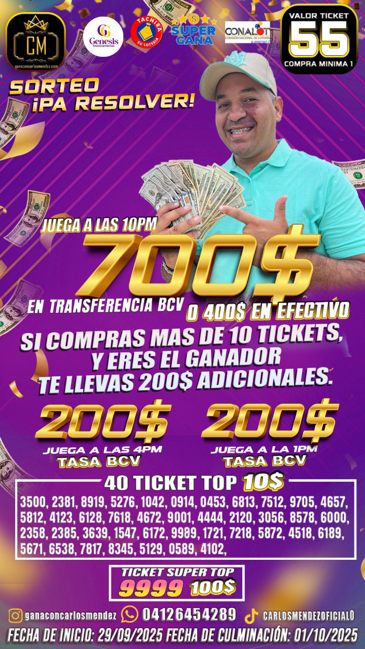 SORTEO ¡PA RESOLVER!