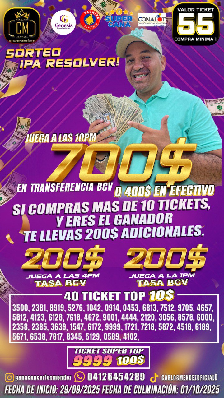 SORTEO ¡PA RESOLVER!