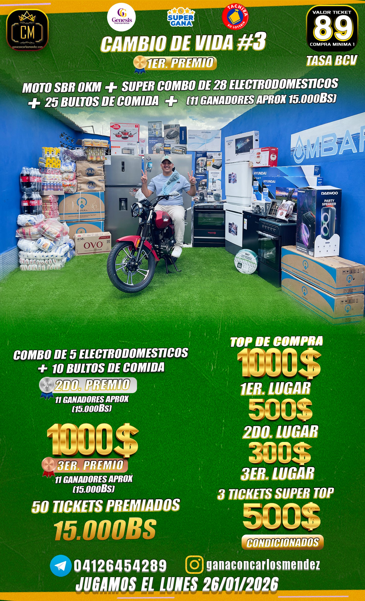 SORTEO CAMBIO DE VIDA #3 - JUGAMOS 26 DE ENERO 2026