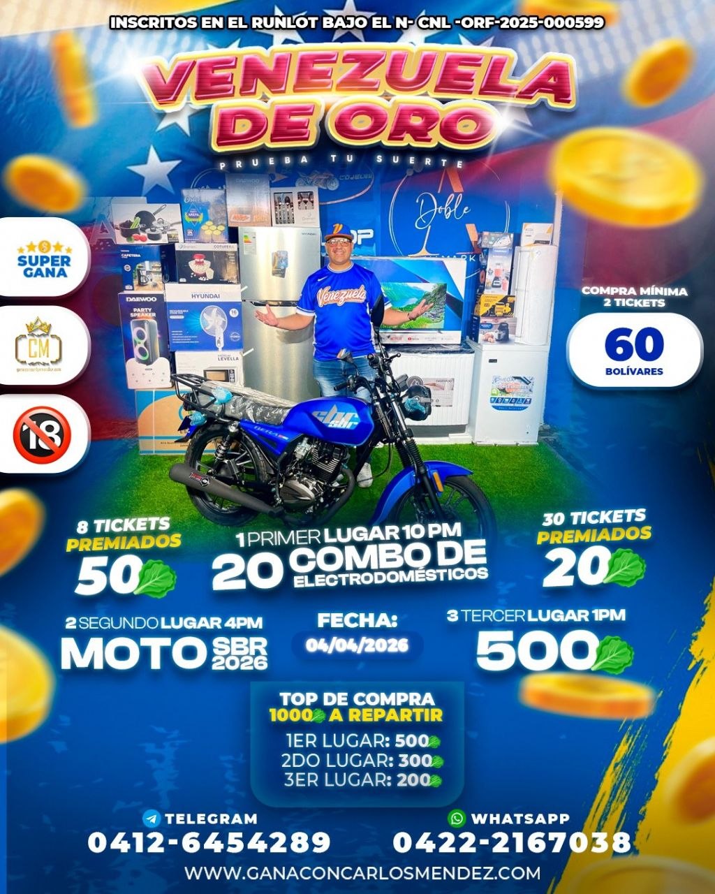 SORTEO VENEZUELA DE ORO - 04 ABRIL 2026